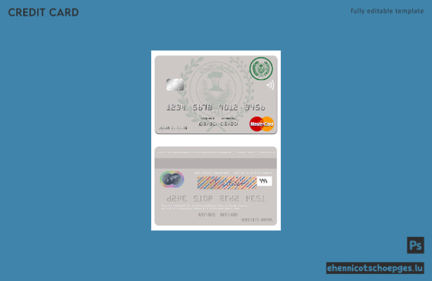 Beispielvorschau der Mastercard der Iraq Rafidian Bank